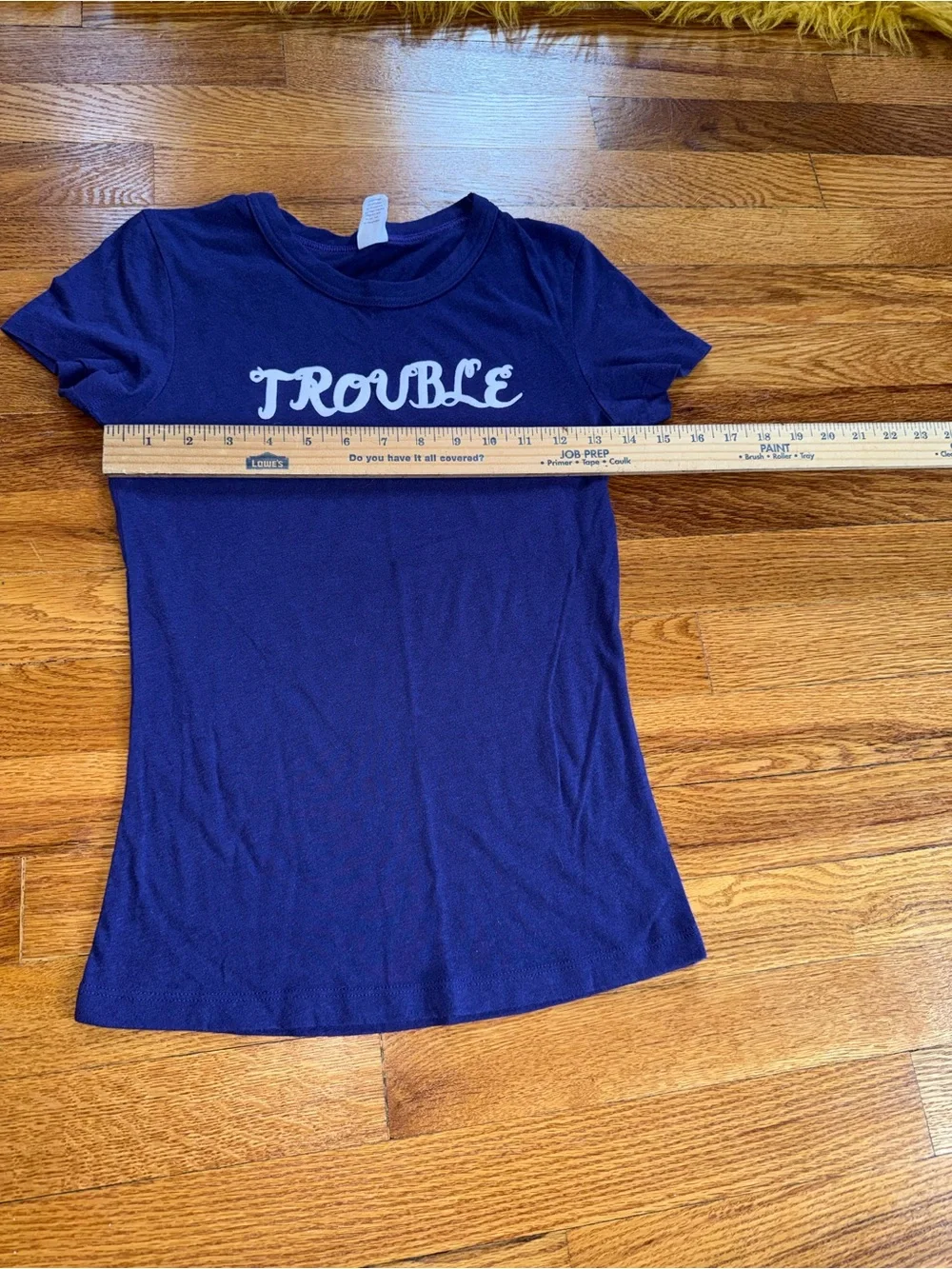 Hollister Vintage Womens Shirt Trouble Petite Medium Baby Tee Y2K Jersey Shore